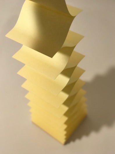 Post-it pinwheel, step 2